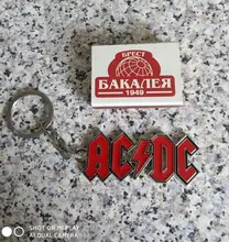 Pulsera de música Rock para mujer, llaveros de aleación de CA, llaveros accesorios, llavero colgante, dijes