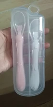 Cuchara de silicona para bebé recién nacido, cuchara suave con detección de temperatura, vajilla de entrenamiento, herramientas de alimentación infantil
