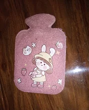 Botella de agua caliente portátil para mujer, bolsa de lana a prueba de frío de felpa de Cachemira de peluche, para mano, botella de agua caliente segura a prueba de explosiones