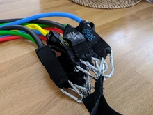 Set de Bandas de Resistencia, gomas bandas elasticas fitness para entrenar con soporte de 100lbs, Kit de Bandas para Entrenar con 5 tubos, 4 Manijas de Hule, Correas para Tobillos, Anclaje para puerta