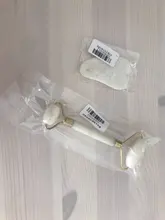 Rodillo de Jade blanco para masaje Facial, rodillo de Jade blanco para estiramiento Facial, herramientas de masaje Facial para mentón, cuello, cuidado de la piel