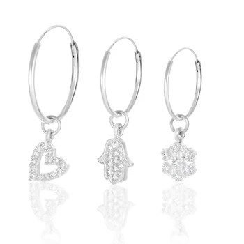 Glossy Earrings 925 Sterling Silver Trio Set Jewelry For Women Rose Gold Plated With Zircon Drop Earrings 
Glossy Earrings 925 Sterling Silver Trio Set Jewelry For Women Rose Gold Plated With Zircon Drop Earrings