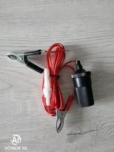Car Battery Clips Female Car Cigarette Lighter Power Socket to Battery Clip-On Crocodile