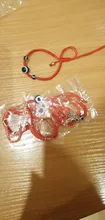 5 uds turco mal de ojo Cábala de la suerte cordel rojo pulsera Kit ajustable maldito azul cuentas de ojo de la suerte pulsera de joyería Unisex