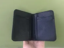 Tarjetero de cuero para hombre y mujer, billetera plegable para tarjetas de identificación y de crédito, cubierta de viaje para pasaporte de negocios Vintage