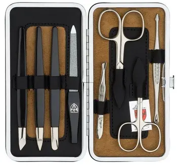 Manicure set Solingen Kellermann, 8 Ave, black, genuine leather L 58371 F N Drei Schwerter 
Manicure set Solingen Kellermann, 8 Ave, black, genuine leather L 58371 F N Drei Schwerter