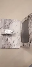 Tarjetero con textura de mármol, cartera pequeña de bolsillo para tarjetas de crédito, delgado y delgado, color blanco