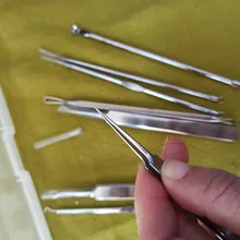 1 Set acné Pin Extractor para espinillas libre de riesgo aguja para espinillas acero inoxidable, espinillas removedor Extractor para espinillas cuidado Facial herramientas