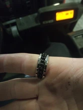 Vnox-Anillo de cadena negro giratorio para hombre, joyería de dedo de Metal, titanio, Punk, Alianza masculina