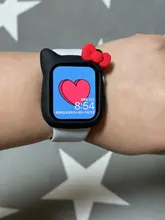 Repuesto de silicona blanda Cove parachoques para Apple reloj 4/44/40mm lindo Minnie funda protectora para iWatch 3/2/1 38/42mm