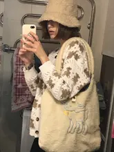 Thin Sweater Button Neck-Cardigan Knitted Beige PERHAPS Bear Women Outwear Short O-Neck