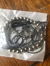 Jewdy 4 unids/set de cristal Cadena de cuerda de plata pulseras pequeño hueco tierra redonda pulsera de perlas de joyería de las mujeres de moda