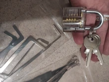 NAIERDI-Juego de Herramientas de cerrajero, Kit de práctica de bloqueo transparente con llave de extracción rota, ganchos de extracción, Hardware, 3 en 1