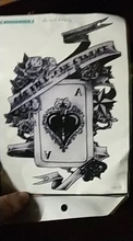 Fake Tatto Stickers Temporary-Tattoo-Sticker Playing-Cards Flash-Tatoo Letter Waterproof