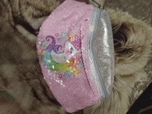 Riñonera con estampado de lentejuelas para mujer, bolso de cintura con dibujos animados y purpurina para teléfono