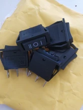 Interruptor basculante de 3 posiciones, 3 pines, KCD3, 20A/125V, 16A/250V, negro, 5 uds.