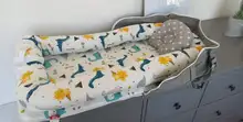 Cuna de algodón para bebé, cesta para recién nacido, cuna portátil para bebé, cojín de cuna de viaje para niño y niña