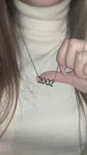 Collar de acero inoxidable con número de año para mujer y niña, Gargantilla con letras del 1987 al 2010, regalo de cumpleaños