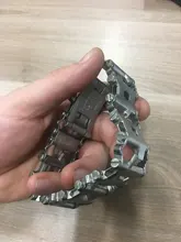 Pulsera multifunción de acero inoxidable para bicicleta, Kit de herramientas de conducción de perno, pulsera de banda de rodadura, herramienta fácil de usar para exteriores