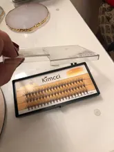 Kimcci-pestañas postizas individuales largas naturales, 60 mechones/cajas, maquillaje 10D, extensión de pestaña de visón