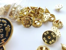 30 unids/pack seguridad broche cerradura caucho Metal de pines botón hebilla hebillas para pin broche base accesorios de la joyería