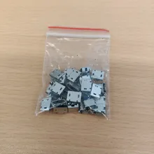 30 unids/lote borde plano DIP 5 Pin tipo B Micro conector USB hembra Puerto plano Jack cola Sockect para Samsung Lenovo Huawei ZTE ect
