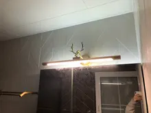 Luz LED moderna para espejos de baño, decoración de pared, iluminación interior, armario de tocador de maquillaje, astas negras/doradas