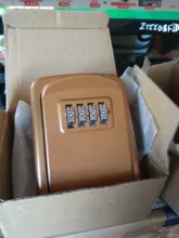 Caja de bloqueo de llave de aleación de Zinc montada en la pared, caja de seguridad, resistente a la intemperie, combinación de 4 dígitos, cerradura de almacenamiento, caja de seguridad para interiores y exteriores