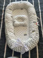 Cama nido portátil para bebé recién nacido, cuna de viaje, tumbona de bebé, parachoques con cojín de almohada
