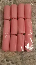 12 unids/set Rosa esponja suave cojín de espuma rodillos del pelo rulos salón de peluquería de rizos peluquería herramienta Kit de DIY