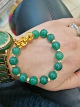 24 estilos Feng Shui de piedra obsidiana pulsera con cuentas hombres mujeres Unisex pulsera de Oro Negro Pixiu riqueza buena suerte pulsera de las mujeres