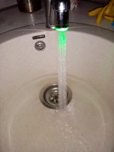 Grifo de agua con luz LED, cabezal de boquilla con Sensor de temperatura y cambio de 7 colores