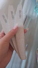 Limas profesionales para uñas, pulidor grueso y fuerte para manicura, media luna, herramientas para uñas 5/10, 3/100/180 Uds.