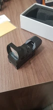 Mira telescópica de 20mm para caza, óptica holográfica de punto rojo, reflejo de mira, 4 retículas, mira táctica, colimador