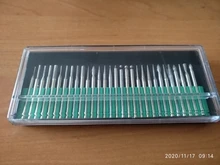 Alguien nuevo juego de fresas de diamantes mango 1/8 Grit 140 de Dremel rotativo talla herramienta fresas de diamante broca para grabado herramienta rotativa