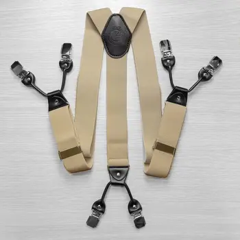 Suspenders for trousers wide (4 cm, 6 clips, beige) 53960
Suspenders for trousers wide (4 cm, 6 clips, beige) 53960