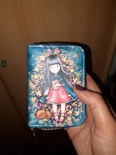 Tarjetero de piel sintética para mujer, Cartera de 9 Bits/10 Bits + 2 posiciones grandes con cremallera, Tarjetero con personajes bonitos