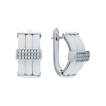 Silver earrings with ceramics and cubic zirconia sunlight sample 925
Silver earrings with ceramics and cubic zirconia sunlight sample 925
