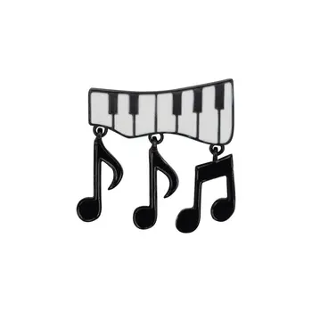 Brooch jewelery keys and notes bbroshka 55857 (black, lock-pin, jewelery alloy, enamel) 
Brooch jewelery keys and notes bbroshka 55857 (black, lock-pin, jewelery alloy, enamel)