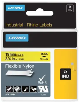 Rhino flexible nylon labels, 19mm x 3.5 m yellow
Rhino flexible nylon labels, 19mm x 3.5 m yellow
