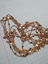 Collar de cadena de lentejuelas de 2 metros, cadena de cobre y Metal de oro y plata, accesorios para hacer componentes de joyería artesanal