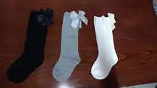 2020 calcetines de niñas bebé nuevo niños chica lazo grande hasta la rodilla largo suave calcetines Bowknot 100% algodón 0-3 años calcetines recién nacido