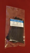 Auto-bloqueo de nylon plástico tie 100 unids/bolsa negro Zip secreto correa de nylon cable tie set 3*100 anillo de sujeción 3X200 de envoltura de cable