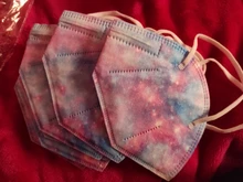 Mascarillas protectoras KN95 ffp2 reutilizables para adultos, máscara con 5 capas de filtros, con estampado de estrellas, CE, 10/50 Uds.