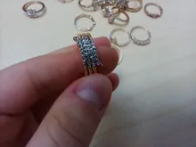 Tocona, 17 unids/set de lujo de cristal claro piedra conjuntos de anillos de boda para hombres y mujeres de la gota de agua flores el sol Geoemtric de joyería 8920