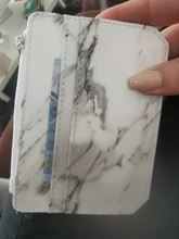 Tarjetero con textura de mármol, cartera pequeña de bolsillo para tarjetas de crédito, delgado y delgado, color blanco
