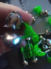 10 unids/lote mordedura alarmas pesca rod campanas de abrazadera de barra protector de esquina de las campanas de pesca accesorio ABS aire libre YJ-231 de Metal