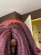 Yaki-Peluca de cabello sintético para mujer, postizo largo Afro de 30 pulgadas, recto, de fibra Africana resistente al calor