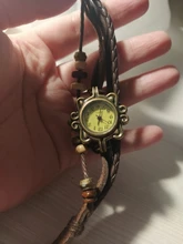 Las mujeres casuales multicapa Vintage mariposa de pulsera de cuero reloj de pulsera damas mujer reloj Montre Femme, relojes caliente 2017