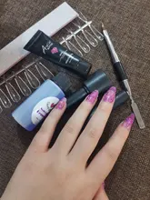 XZMUV-conjunto de herramientas de extensión de esmalte de uñas, accesorios de gel para manicura, punta de Color transparente, cepillo de corte UV de cristal duradero
